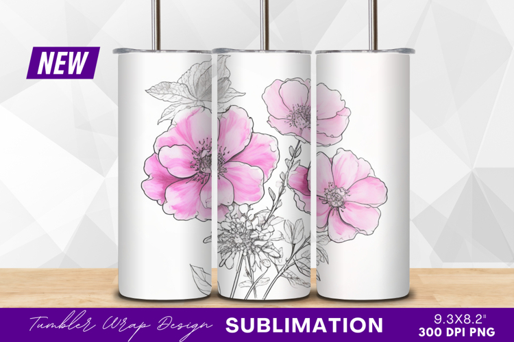 Pink Flowers Clipart Image 5