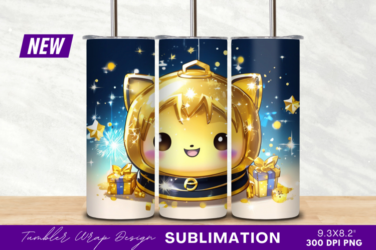 Golden Cat Tumbler Png Ornament Background