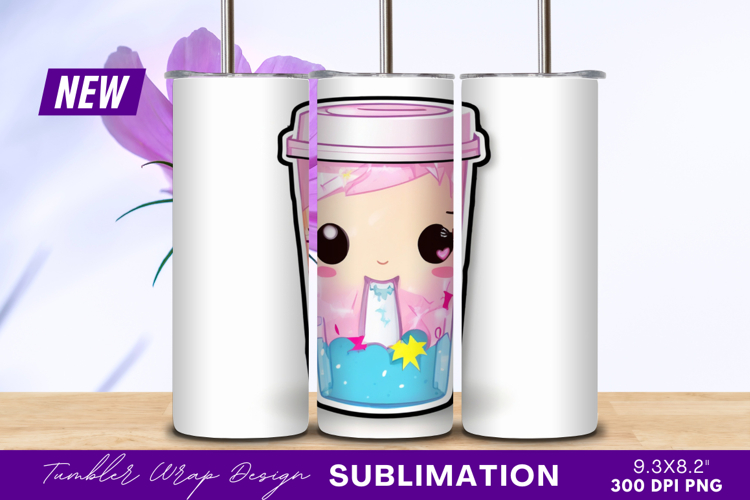 Cute cartoon tumbler character png