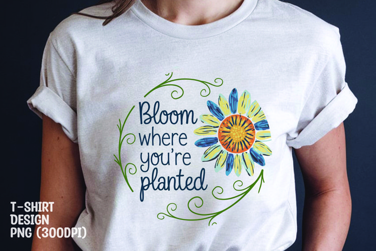 Bloom flower tshirt sublimation png