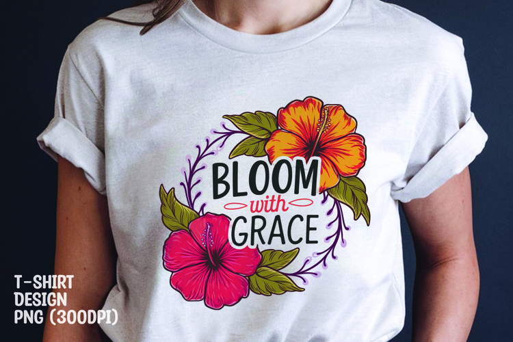 Bloom flower tshirt sublimation png