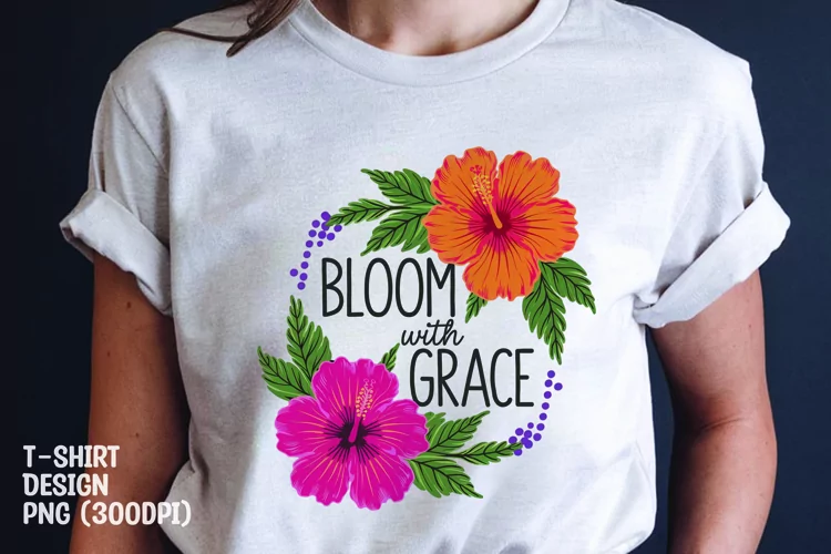Bloom flower tshirt sublimation png