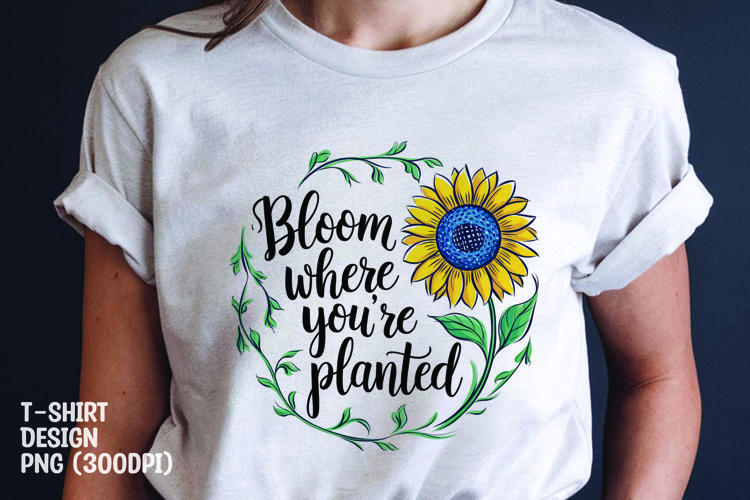 Bloom flower tshirt sublimation png