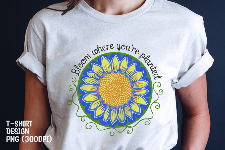 Bloom flower tshirt sublimation png