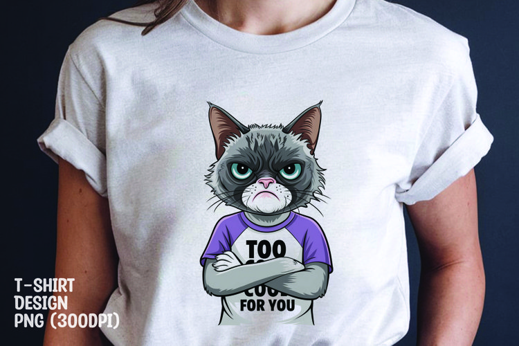 Cat sarcastic t-shirt sublimation png