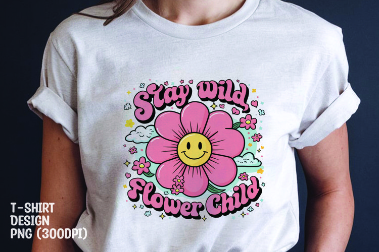 Stay wild flower tshirt sublimation png example image 1