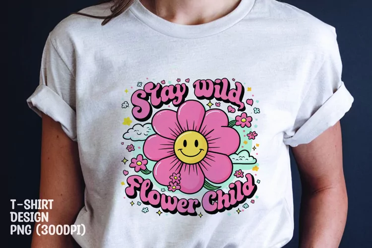 Stay wild flower tshirt sublimation png