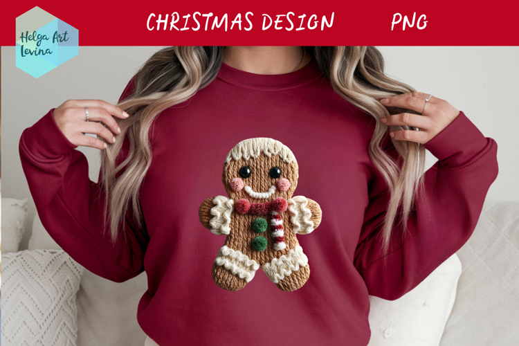 Latch Hook Yarn Christmas Sublimation | T-Shirt PNG