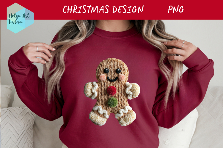 Latch Hook Yarn Christmas Sublimation | T-Shirt PNG