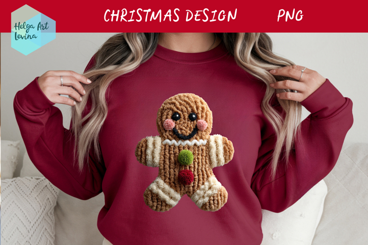 Latch Hook Yarn Christmas Sublimation | T-Shirt PNG