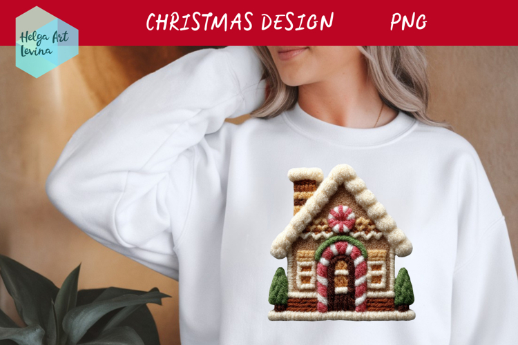 Latch Hook Yarn Christmas Sublimation | T-Shirt PNG