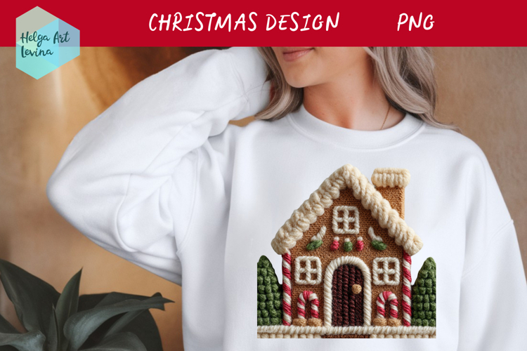 Latch Hook Yarn Christmas Sublimation | T-Shirt PNG