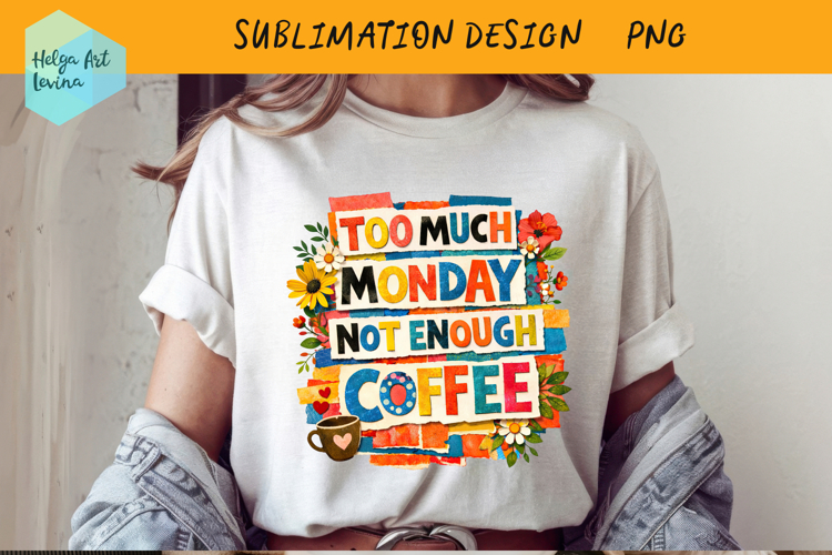 Coffee Quote Collage. Clipart PNG