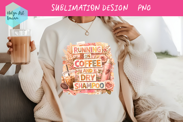 Coffee Mom Life Quote Collage. Clipart PNG