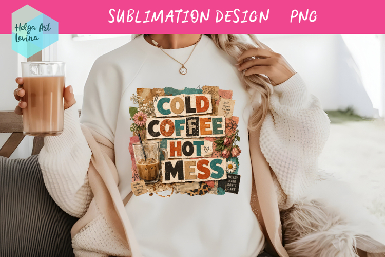 Coffee Mom Life Quote Collage. Clipart PNG