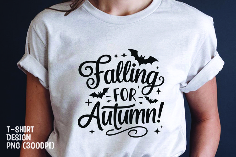 Falling for autumn tshirt sublimation design example image 1