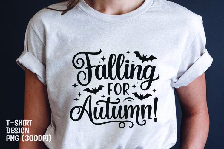 Falling for autumn tshirt sublimation design example image 1