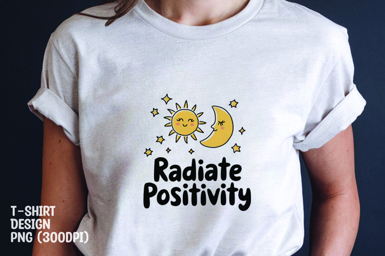 Radiate positivity tshirt sublimation design