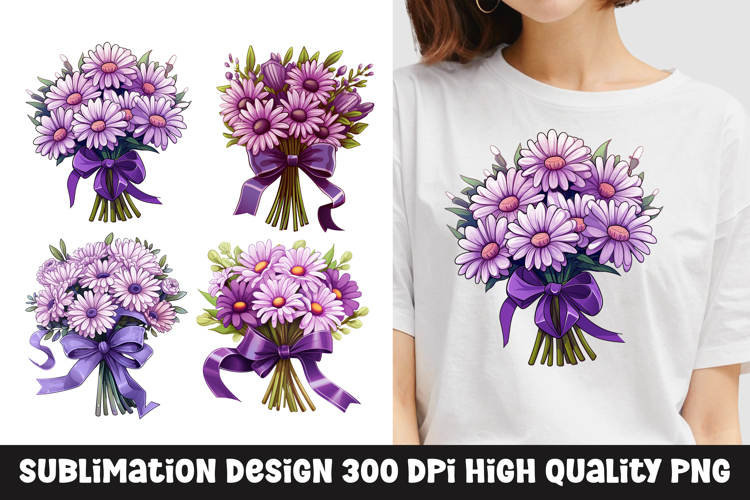 Purple Flowers Clipart Image 10