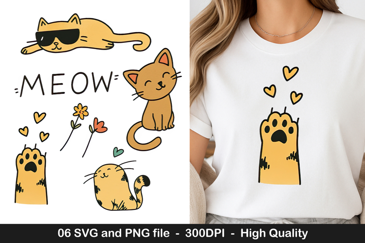 Cat lover svg, cat sublimation for t-shirt and mug