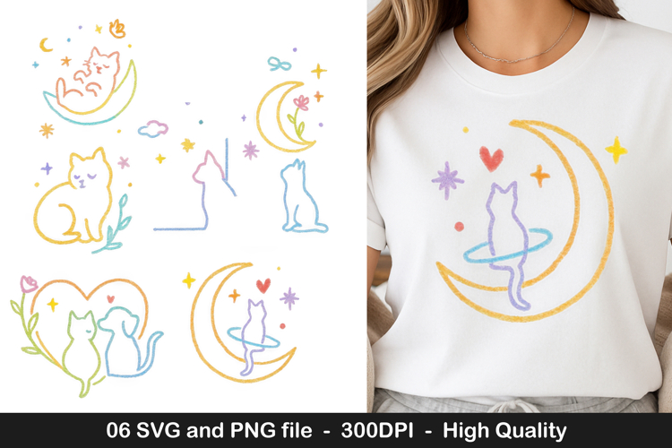 Cat lover svg, hand draw cat svg, cat clipart