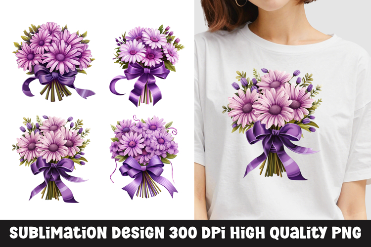 Purple Flowers Clipart Image 11