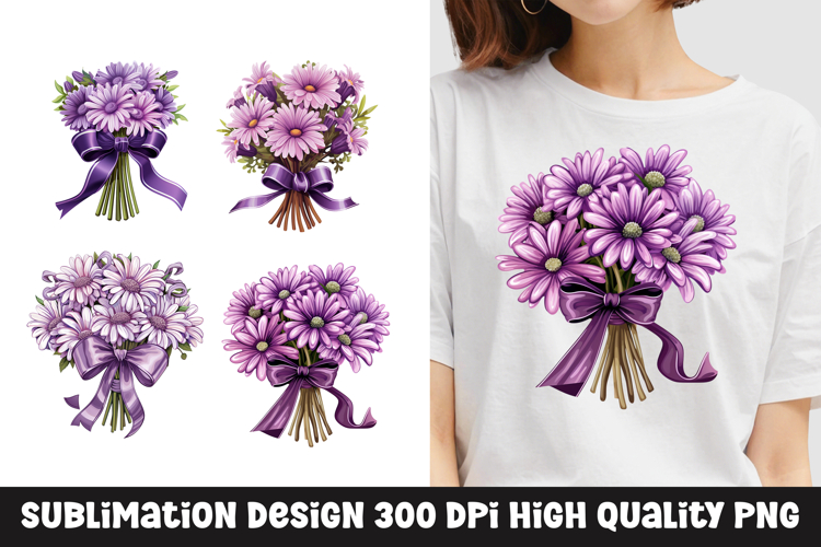 Purple Flowers Clipart Image 9