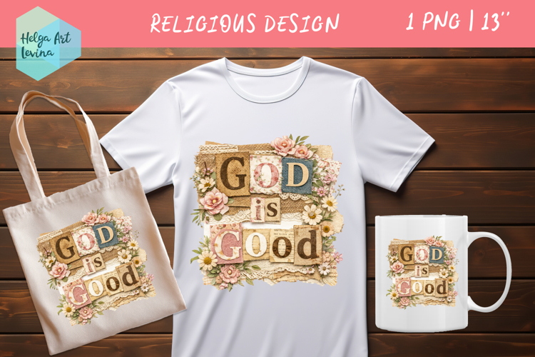 Religious Quote Collage. Clipart PNG