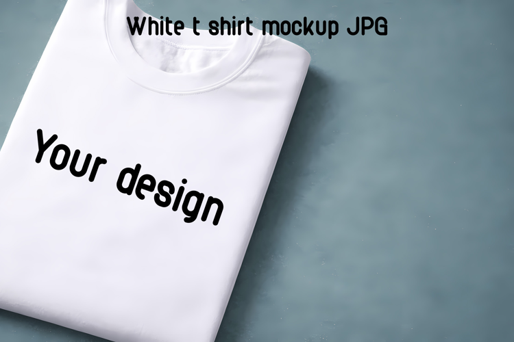 White T Shirt Mockup | Minimal Apparel JPG