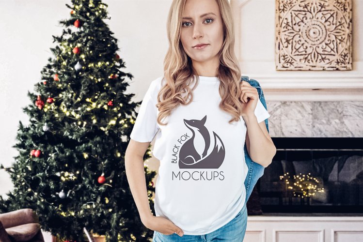White Tshirt Mockup Image 24