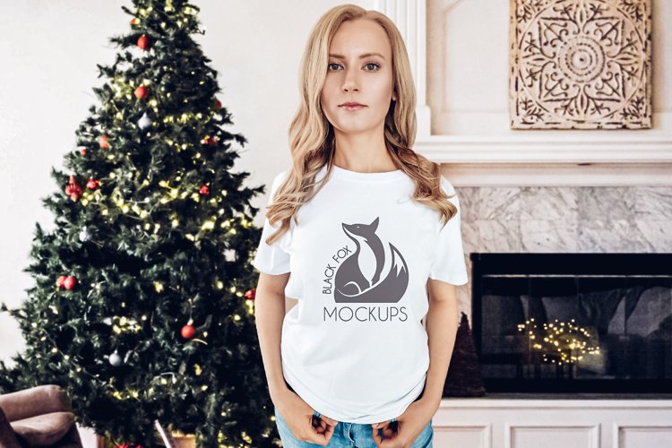 White Tshirt Mockup Image 12