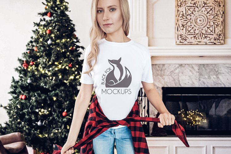 White Tshirt Mockup Image 12