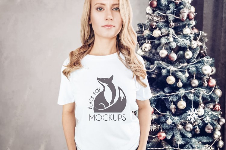 White Tshirt Mockup Image 21