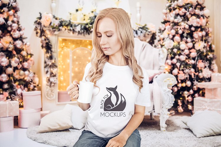White Tshirt Mockup Image 16