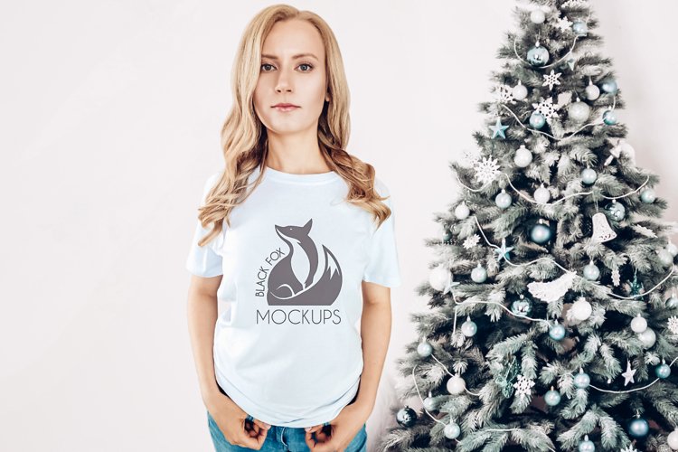White Tshirt Mockup Image 16