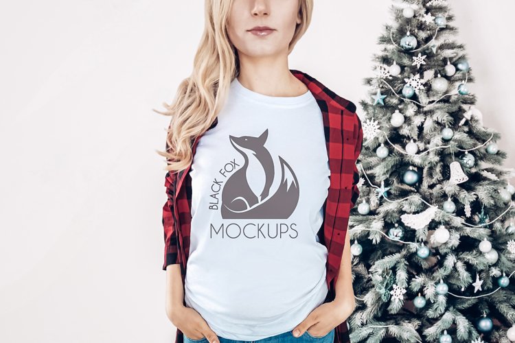 White Tshirt Mockup Image 7