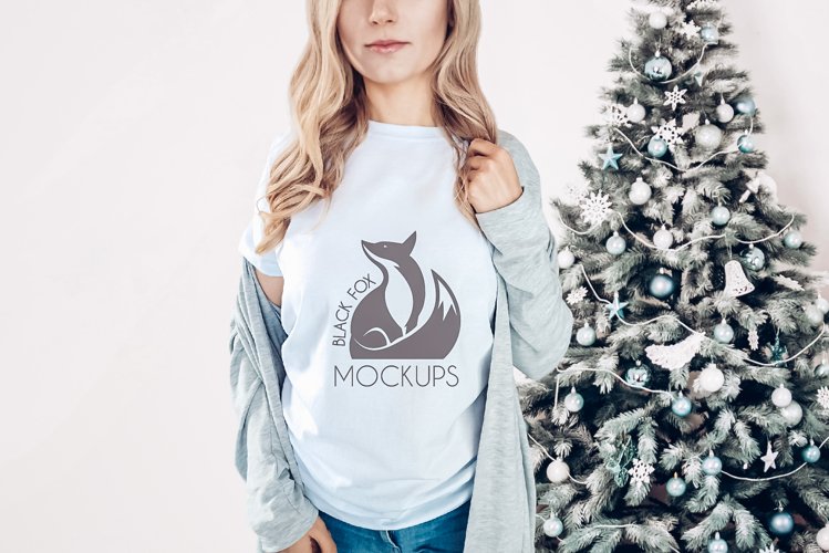 White Tshirt Mockup Image 17