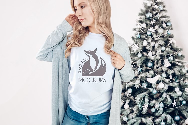 White Tshirt Mockup Image 6