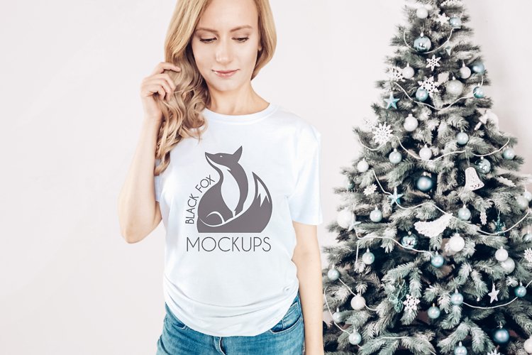 White Tshirt Mockup Image 6