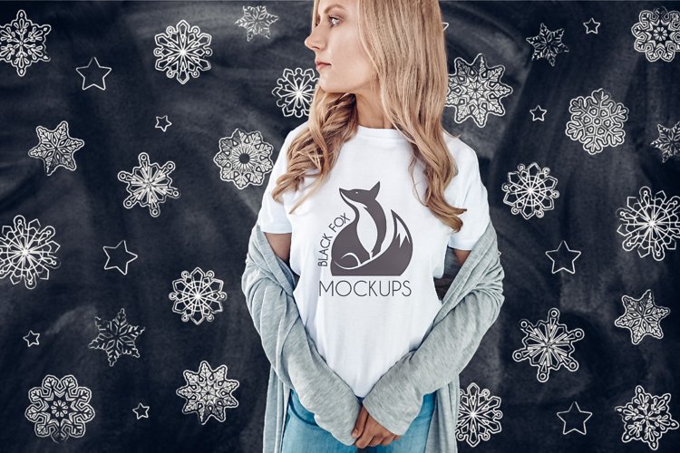 White Tshirt Mockup Image 15