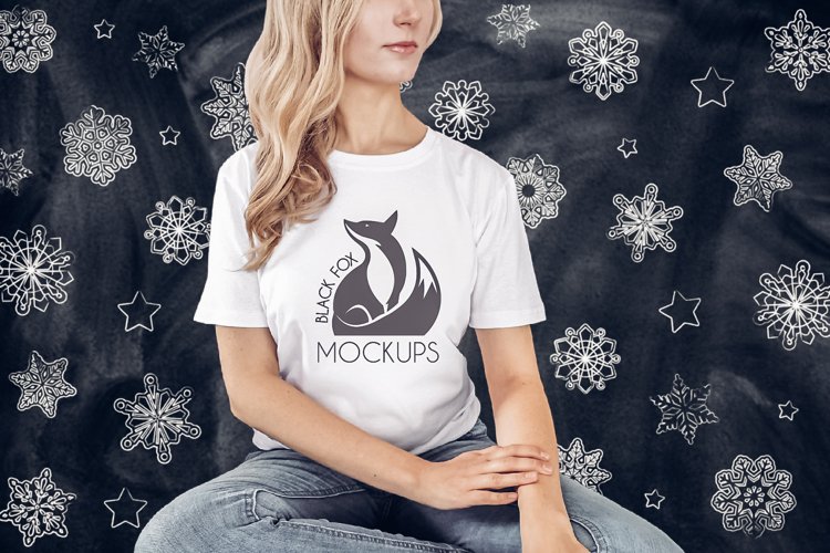 White Tshirt Mockup Image 17