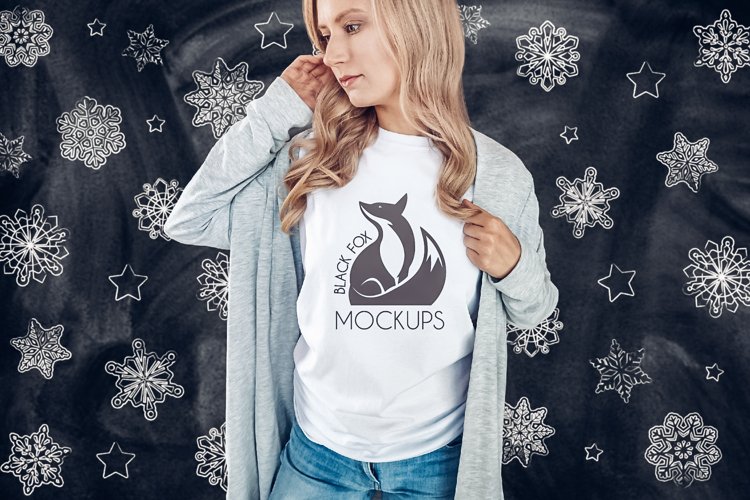 White Tshirt Mockup Image 22