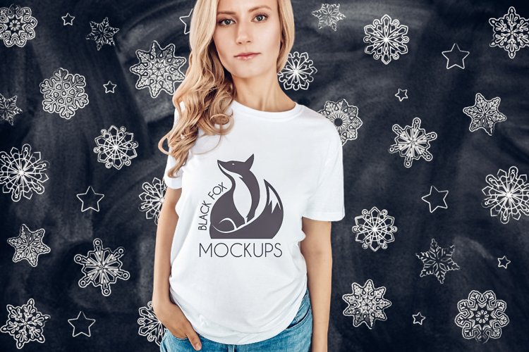 White Tshirt Mockup Image 24