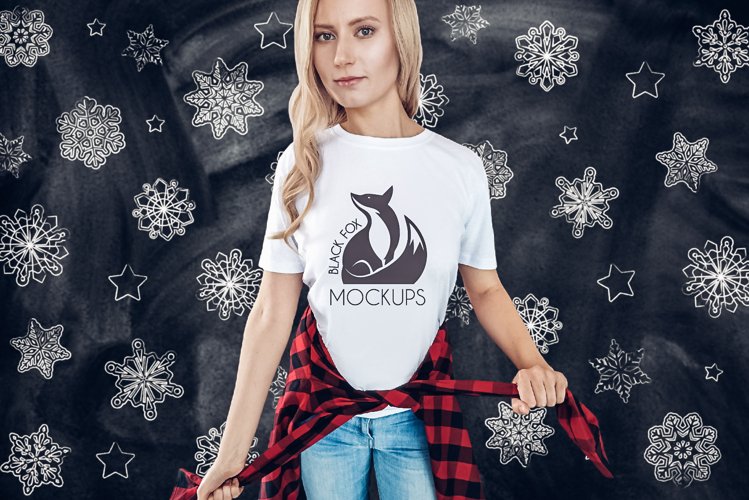 White Tshirt Mockup Image 18