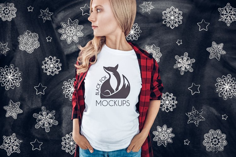 White Tshirt Mockup Image 18