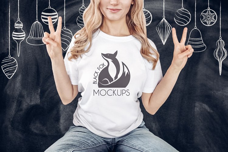 White Tshirt Mockup Image 24