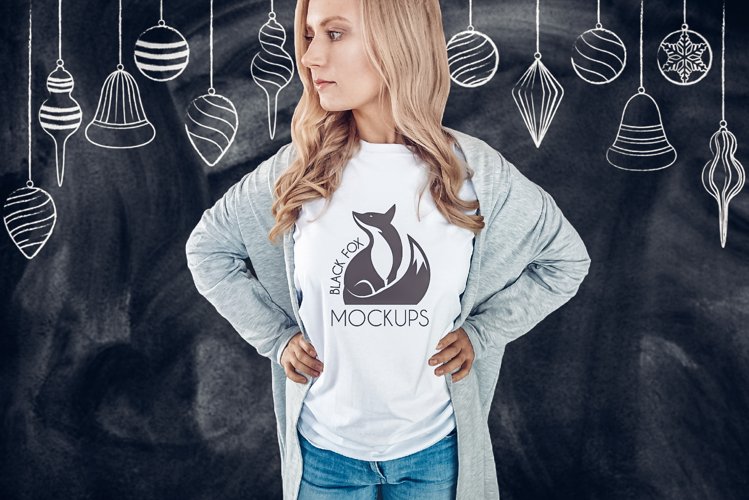 White Tshirt Mockup Image 9