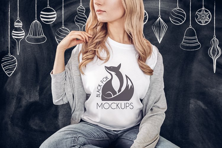 White Tshirt Mockup Image 13