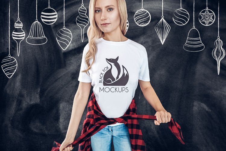 White Tshirt Mockup Image 13