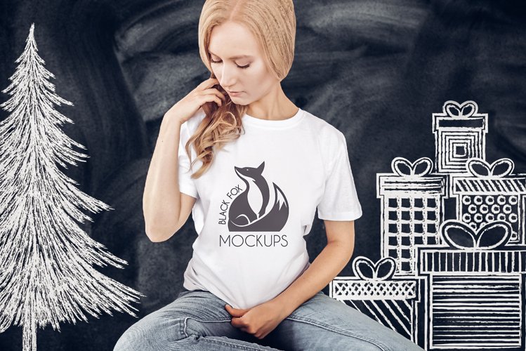 White Tshirt Mockup Image 12
